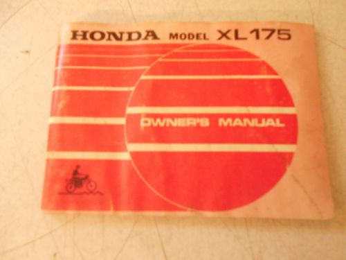 Vintage original oem  honda xl175 k1 owners manual 68 pages very cool