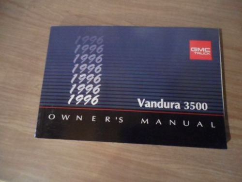 1996 gmc vandura 3500 factory owners manual glove box book