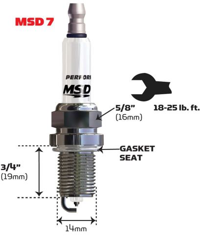 Msd ignition 37264 iridium tip spark plug 4 pack plug type 7ir6l