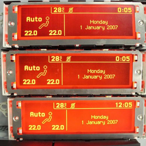 Peugeot 307 407 408 c5 display  red  screen rd4 radio lcd multi function 12 pin