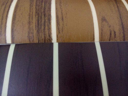 Pvc striped &#034;teak&#034; floor  large sheet yacht/motorhome/boat/saloon car