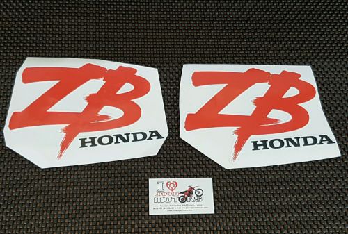Honda zb50 tank decals set l + r zb 50 set white