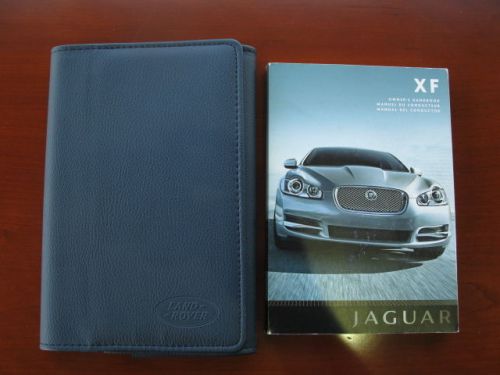 2007 jaguar xf owner’s handbook with leather wallet case