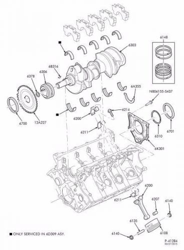 Enginetech piston p3057 50mm &amp; connecting rod ecr208 1999 expedition 5.4l vin.l