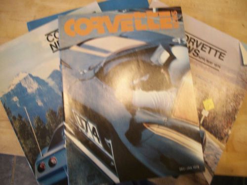 Corvette news lot of 4 dates below ships free vintage 70s no ads