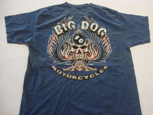 Big dog motorcycles spade skull medium shirt dyed short sleeve bdm chopper k-9