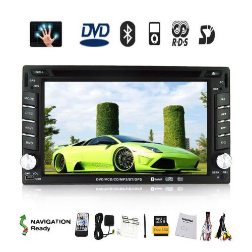 6.2inch gps navigation car radio player double 2din stereo bluetooth dvd ipod sd