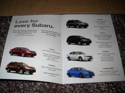 2011 subaru models / life auto show pocket brochure book 4x5.75 new all models
