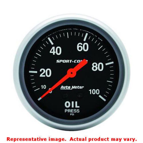 Auto meter 3421 sport-comp series brushed aluminum 2-5/8&#034; (66.7mm) range: 0-100