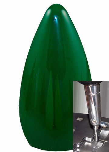 Bullet solid green shift knob for dodge chrys jeep auto stick w/ adapter