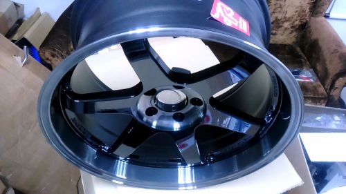 Brand new rays te37sl 19&#034;x10.5&#034; +22 pw pressed double black forged gtr34 evo