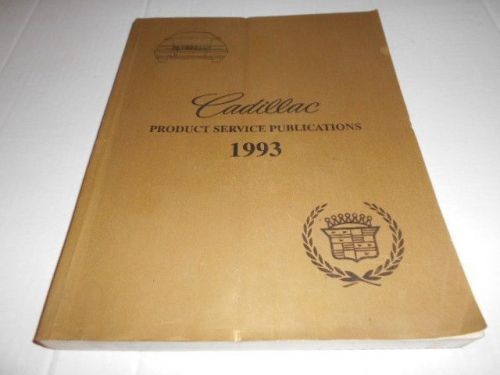 Cadillac 1993 cadillac product service publications book catalog no h3052b