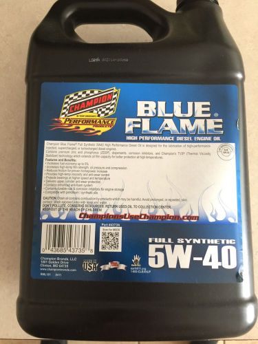Champion brand blue flame 5w40 motor oil 1 gal 4373n-1 full synthetic 5w-40
