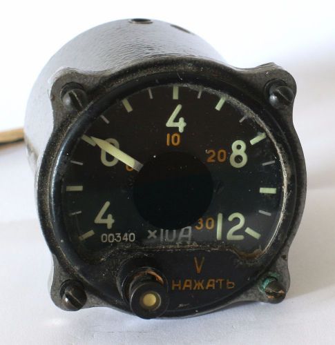 Vintage russian aircraft volt amp indicator