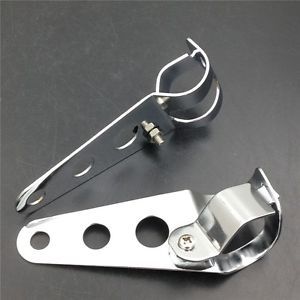 Side mount headlight fork clamp holders 28-38mm for hond kawasa yama bsa