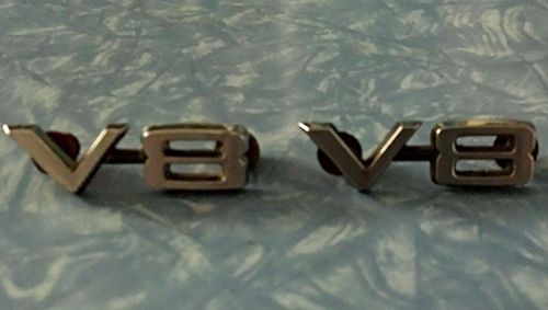 1969 chevy ford dodge rat rod v-8 fender or hood emblems