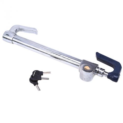 Universal steel vehicle steering wheel lock anti-theft device 3 keys silver iron