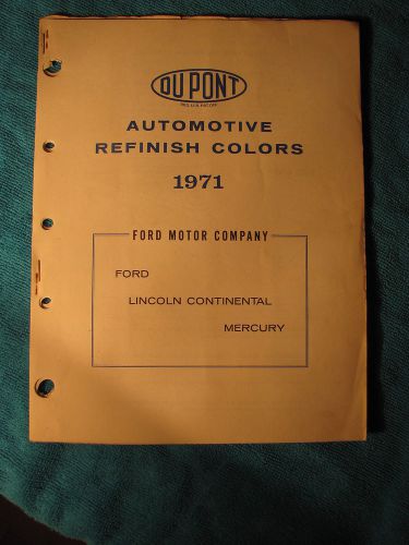 1971 ford lincoln mercury paint chips thunderbird torino mustang cougar cyclone