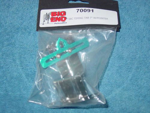 Chevrolet small block adjustable chrome timing tab for  6-3/4" to 7.0" balancers