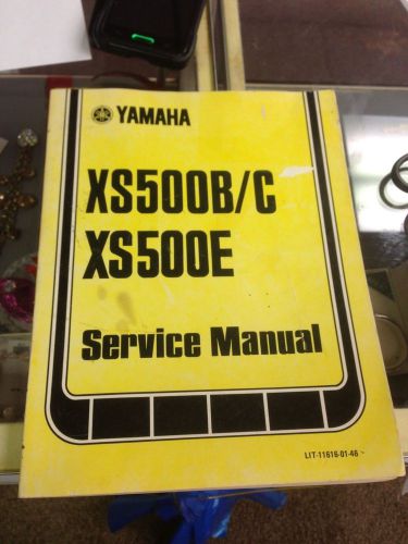 Yamaha xs500b/c/e combined service manual 1st edition 1978