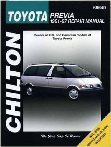 Toyota previa service shop repair manual 1991 1992 1993 1994 1995 1996 1997 van