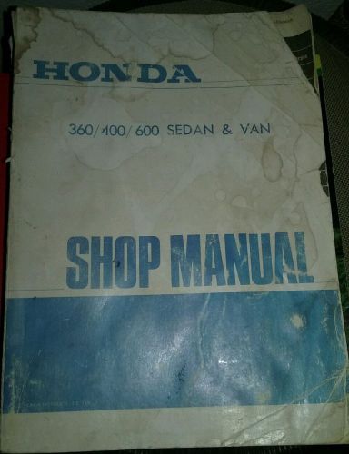 Honda genuine vintage shop manual 360/400/600 sedan &amp; van printed 1970