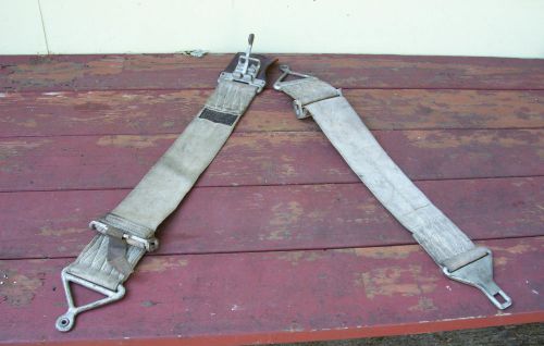 Vintage used drag racing aircraft safety lap belt