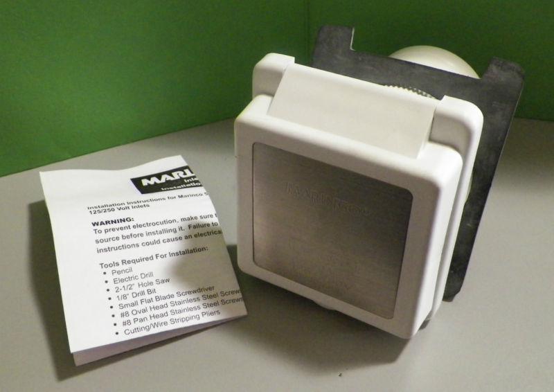 New marinco marine 3-wire locking power inlet 50a 125v/250v shore power inlet rv