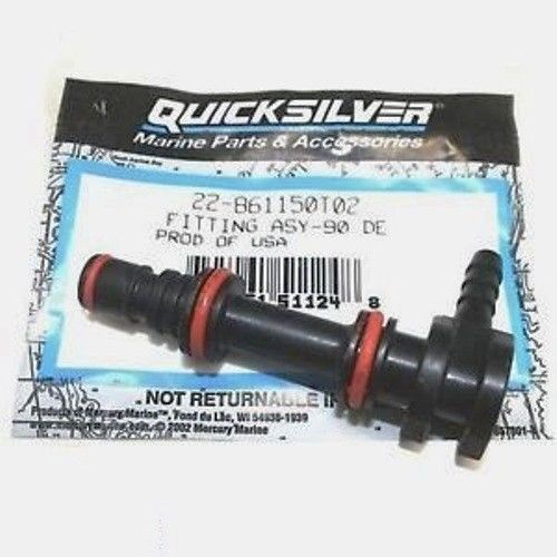 Mercury / quicksilver 22-861150t02 90 deg. gear lube reservoir fitting assembly