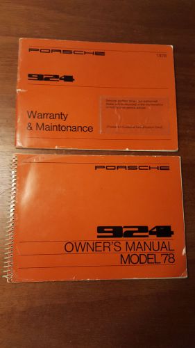 1978 porsche 924 owners drivers manual kit - original