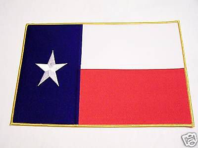 #0901 2xl motorcycle vest back patch texas state flag