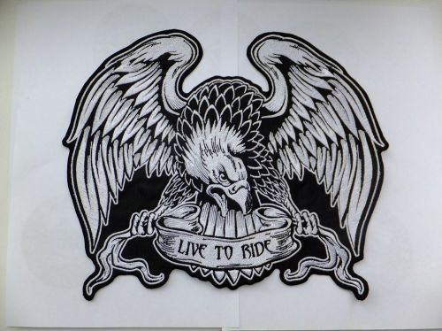New eagle patch large live to ride for back biker motorcycles 300 mm