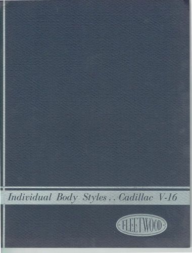 1933 cadillac v16 fleetwood dealer prestige sales catalog brochure