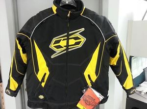 Castle x mens switch warm snowmobile jacket -black/yellow-xxl 2xl- new- closeout