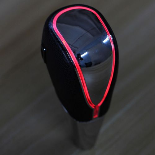 Touch activated red led car manual gear stick shifter shift knob lever cover #