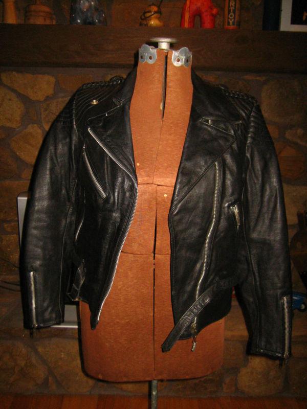 Women's harley davidson black leather jacket~hein gericke made 4 harley~size 36