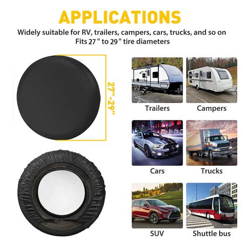 Waterproof Tire Covers Set Of 4 Wheel&Tyre Trailer Camper Sun Protector 27"-29", US $20.99, image 8