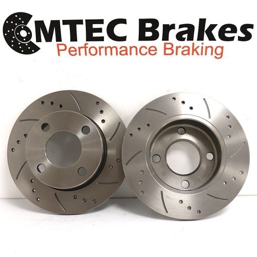 Ford mondeo st220 3.0 02-04 rear brake discs &amp; pads drilled grooved