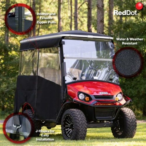 Red Dot Beige Vinyl Golf Cart Enclosure for EZGO Express S4 Elite with 80" Top, US $819.95, image 2