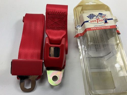 Safe-T-Boy STBSB2LSRD 2-point Red Lap Seat Belt With Buckle, Hot Rod, Rat Rod, US $29.95, image 5