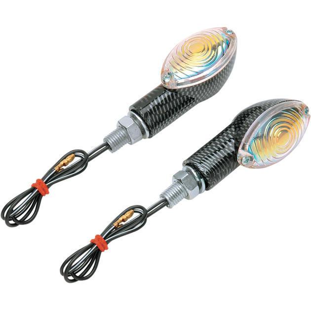 K&s ultra mini-stalk marker light set single filament carbon rainbow