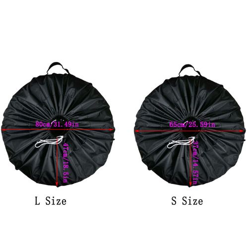 Universal spare tire cover 13-19" wheel covers black storage bag fit all car suv