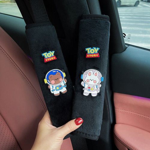 2Pcs Car Seat Belt Shoulder Cover Cute Rabbit Astronaut Pads 24CM Decoration, US $13.99, image 5