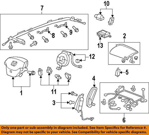Honda oem 77900swaa62 air bag-clockspring