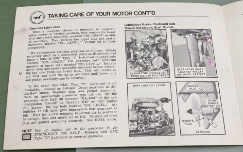 JOHNSON SEA HORSE 385136 OWNER'S MANUAL 25HP MODELS 25R72 25RL72 25E72 25EL72, US $27.49, image 8