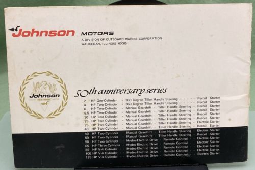 JOHNSON SEA HORSE 385136 OWNER'S MANUAL 25HP MODELS 25R72 25RL72 25E72 25EL72, US $27.49, image 13