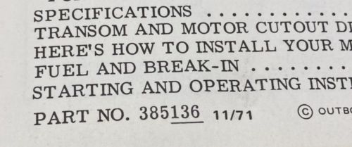 JOHNSON SEA HORSE 385136 OWNER'S MANUAL 25HP MODELS 25R72 25RL72 25E72 25EL72, US $27.49, image 15