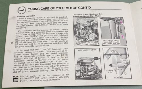 JOHNSON SEA HORSE 385136 OWNER'S MANUAL 25HP MODELS 25R72 25RL72 25E72 25EL72, US $27.49, image 19