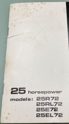JOHNSON SEA HORSE 385136 OWNER'S MANUAL 25HP MODELS 25R72 25RL72 25E72 25EL72, US $27.49, image 20