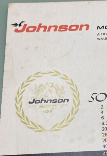 JOHNSON SEA HORSE 385136 OWNER'S MANUAL 25HP MODELS 25R72 25RL72 25E72 25EL72, US $27.49, image 21